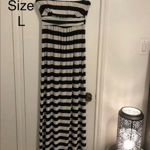 Long Strapless Maxi Dress